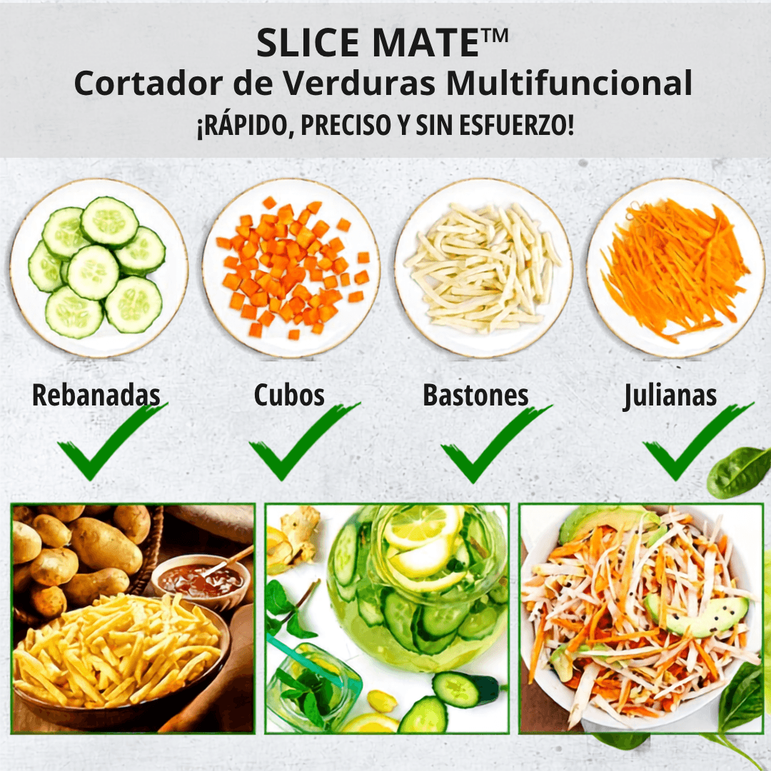 SLICE MATE™ — Cortador de Verduras Rápido y Multifuncional